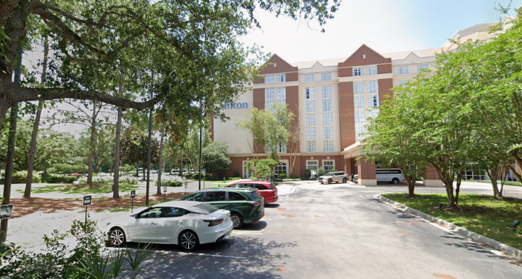 Hilton University of Florida Conference Center is located next to UF off SW 34th St and features a ballroom and some other spaces that are great for Gainesville weddings.